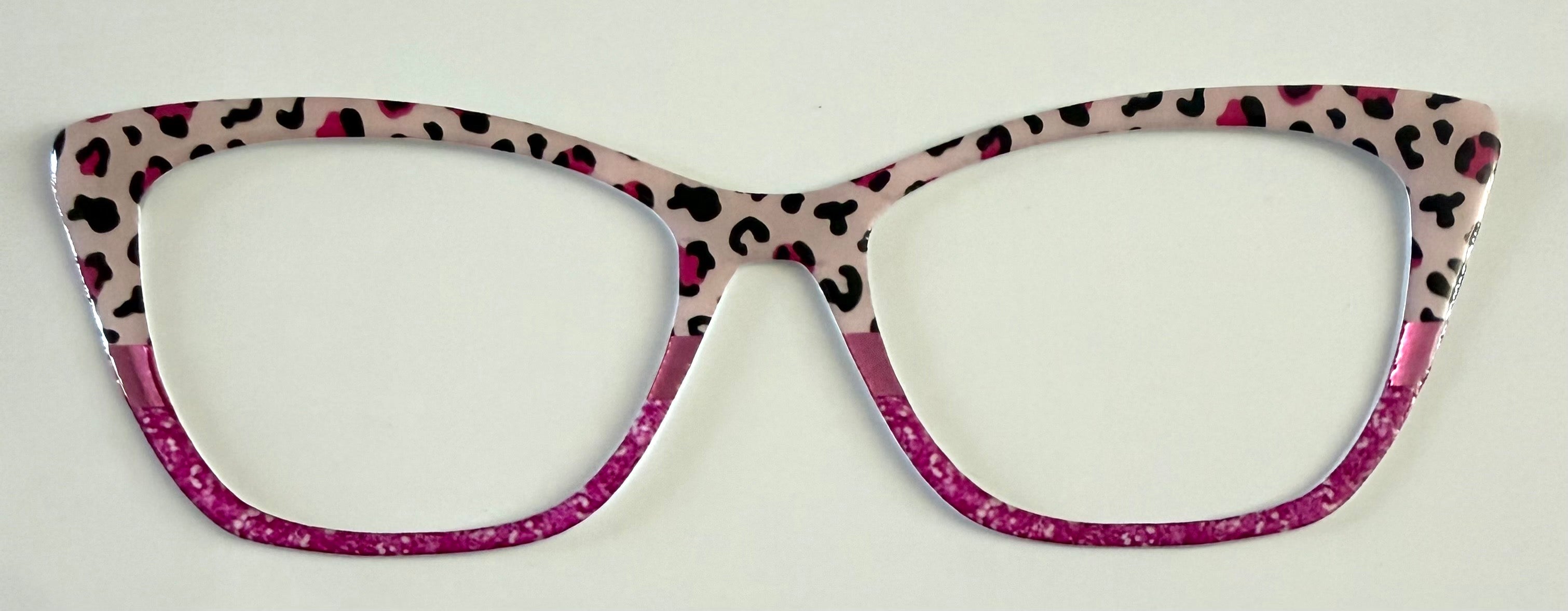 Wanda Topper; pink cheetah print/glitter split