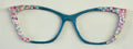 Wanda Topper; blue/gem covered vertical split