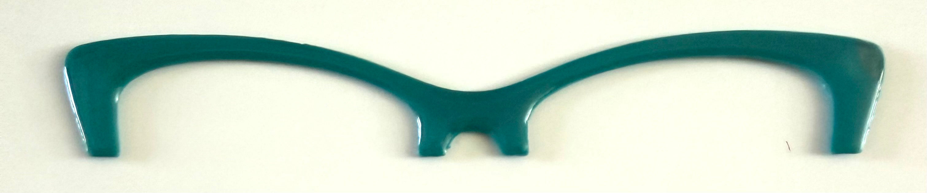 Wanda Brow Topper; teal; resined