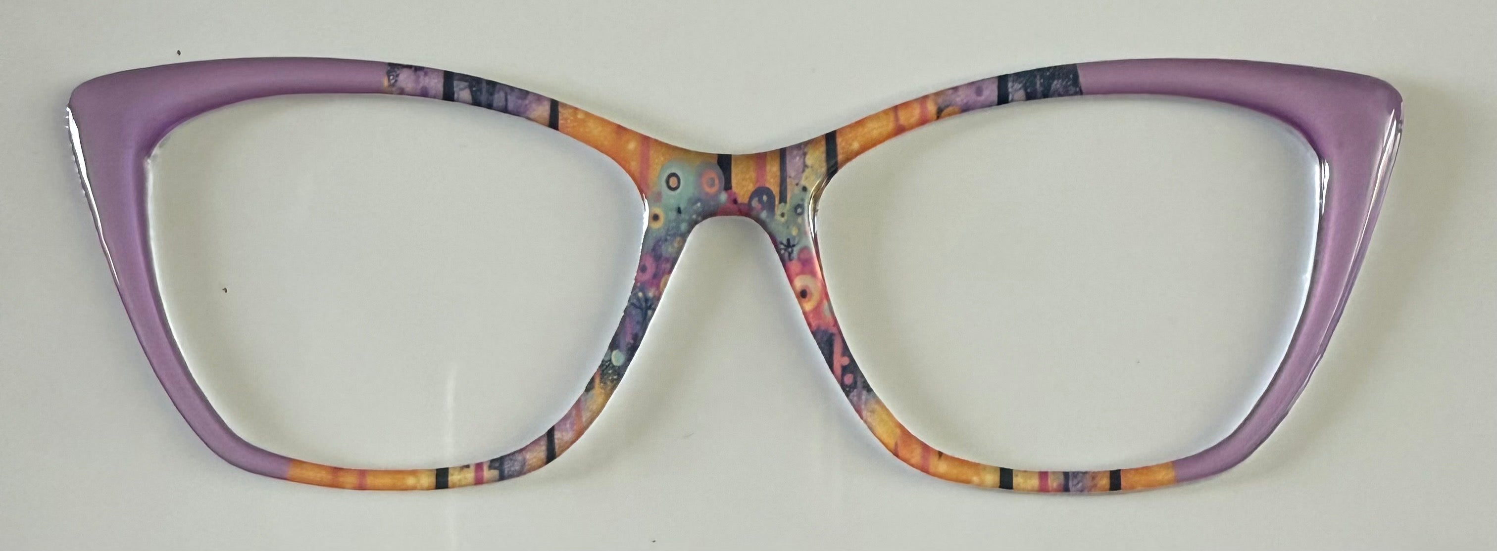Wanda Topper; Framefetti; Klimt inspired design/ purple vertical split