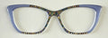 Wanda Topper; Framefetti; purple/green/gold geometric pattern/light purple vertical split