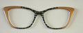 Wanda Topper; Framefetti; 1930’s geometric pattern/gold vertical split