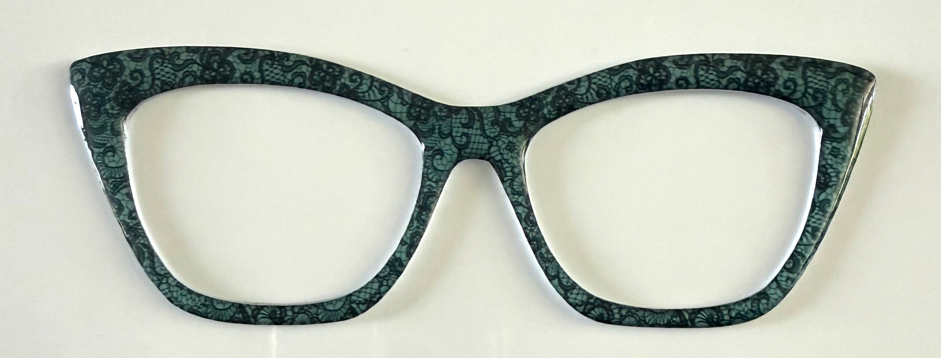 Wanda Topper; Framefetti; turquoise black lace