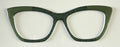 Wanda Topper; Framefetti; green geometric pattern/green vertical split