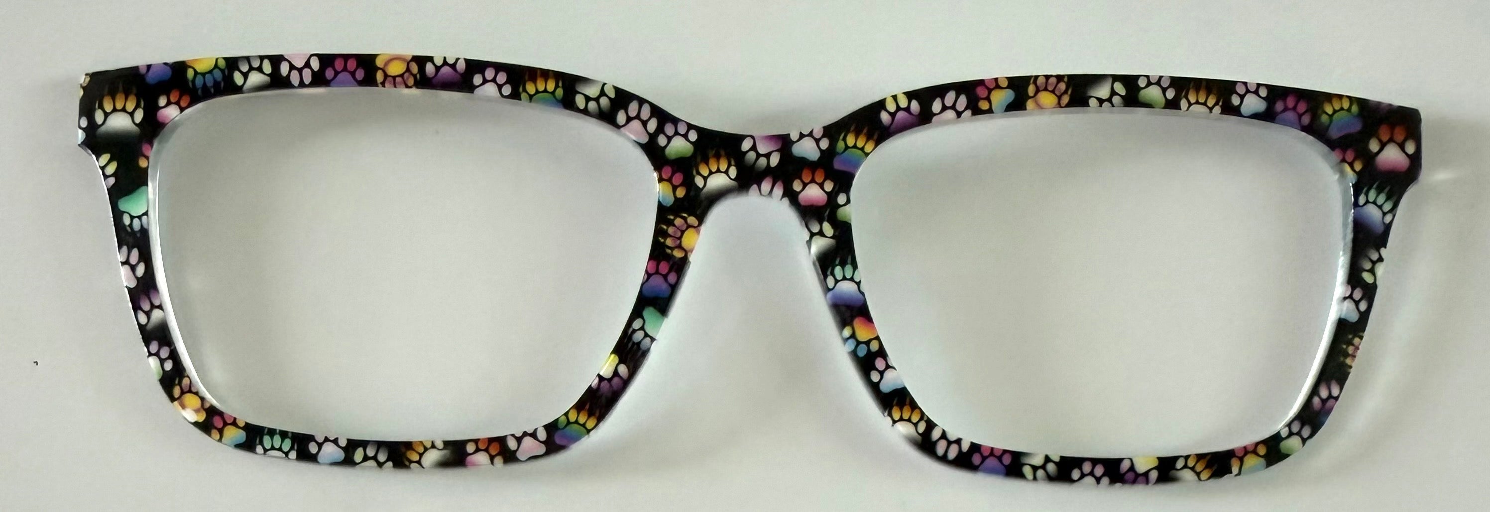 PAIR Larkin Topper; neon paw prints on black