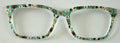 PAIR Larkin Topper; dog faces on aqua
