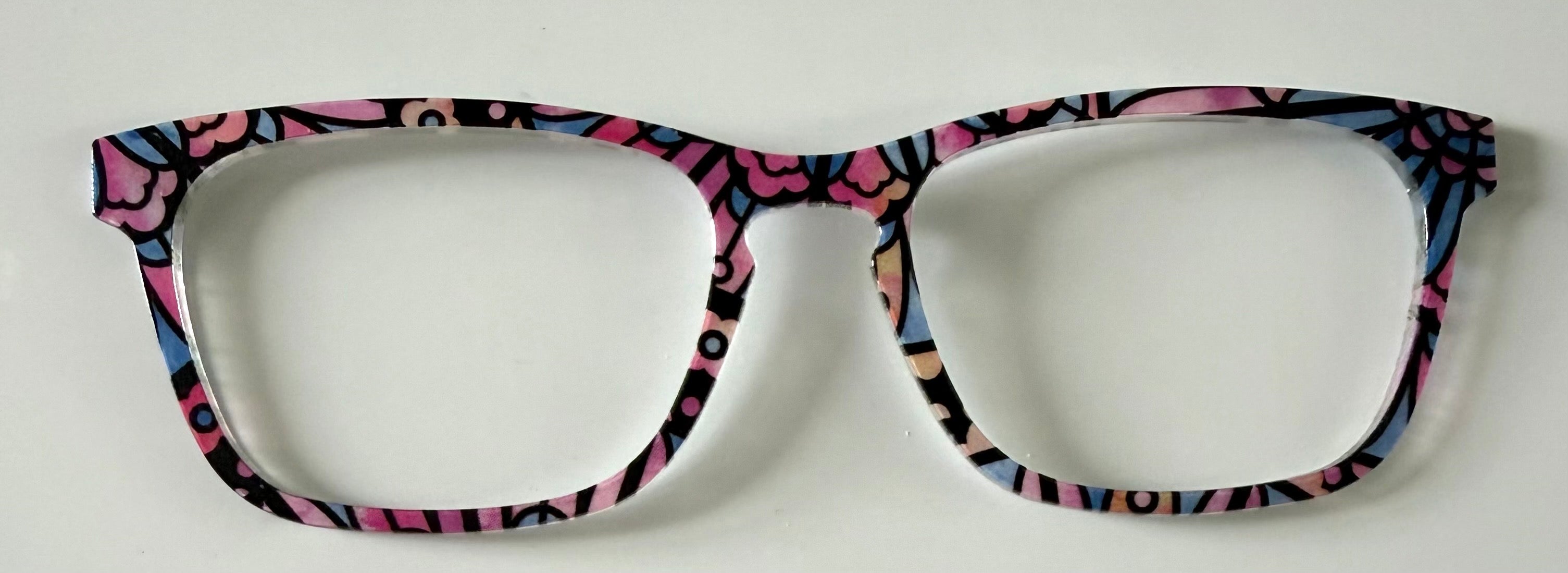 PAIR Casper Topper; purple/blue/black abstract flowers