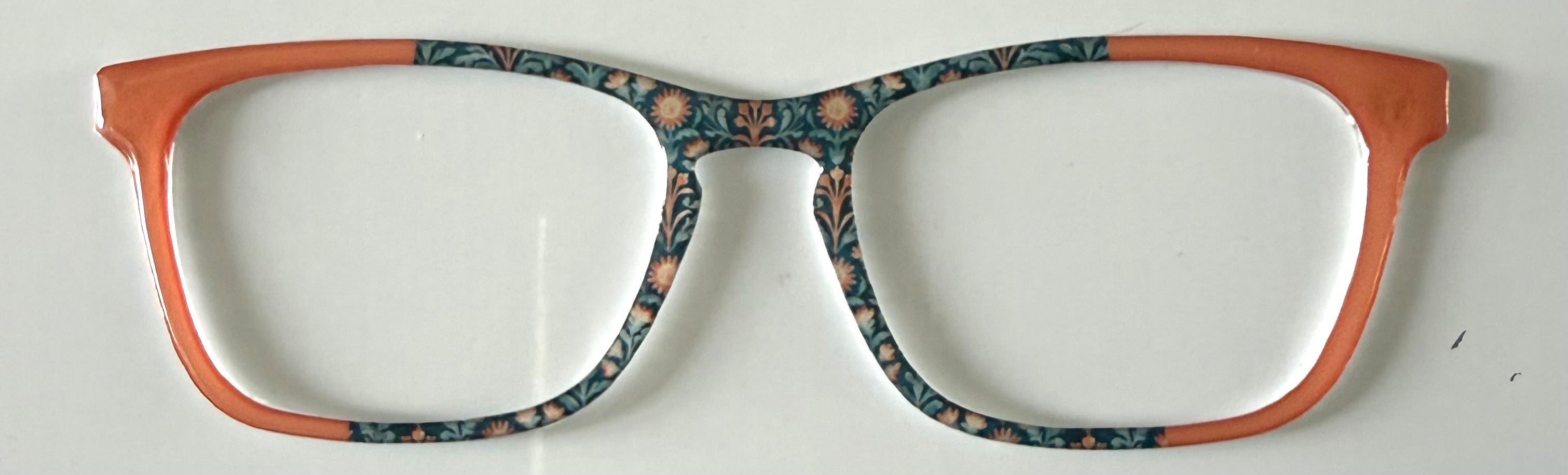 NEW Casper Topper; Framefetti; floral design/orange vertical split