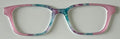 NEW Finley Topper; Framefetti; teal alcohol ink/ pink vertical split