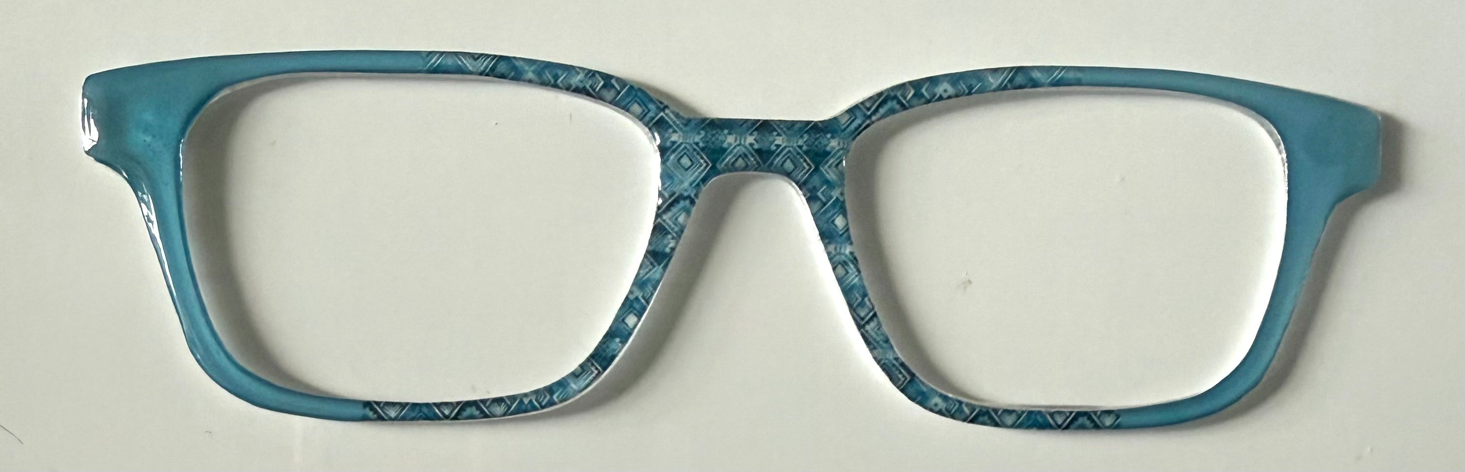 NEW Finley Topper; Framefetti; diamond pattern/blue vertical split