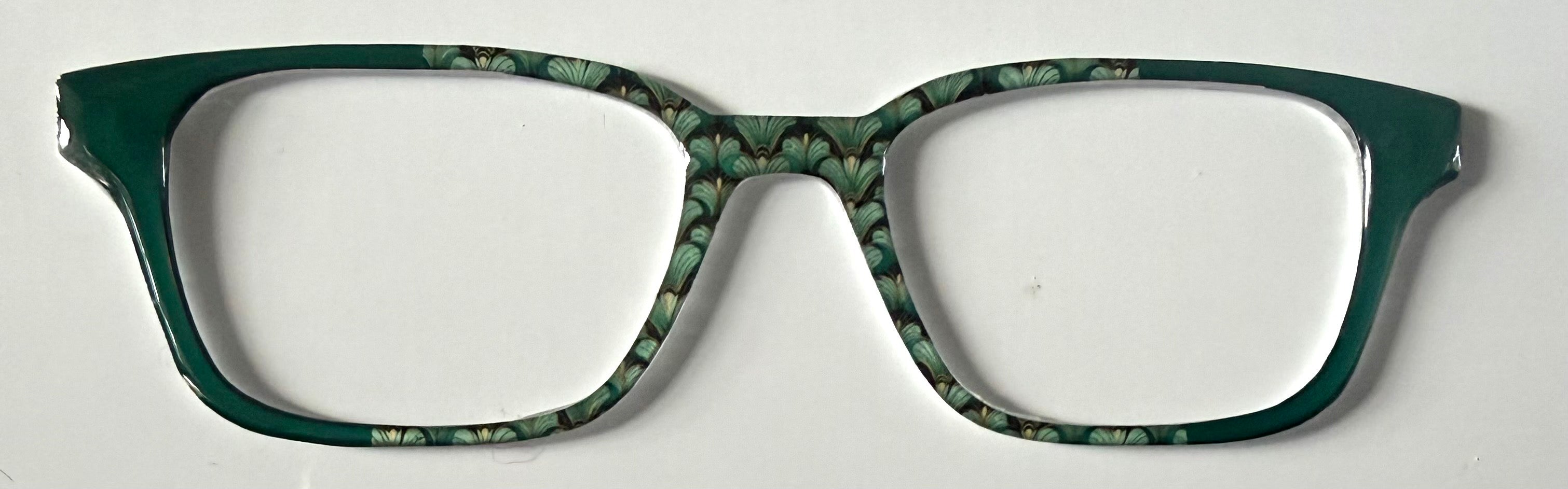 NEW Finley Topper; Framefetti; patterned deep green vertical split