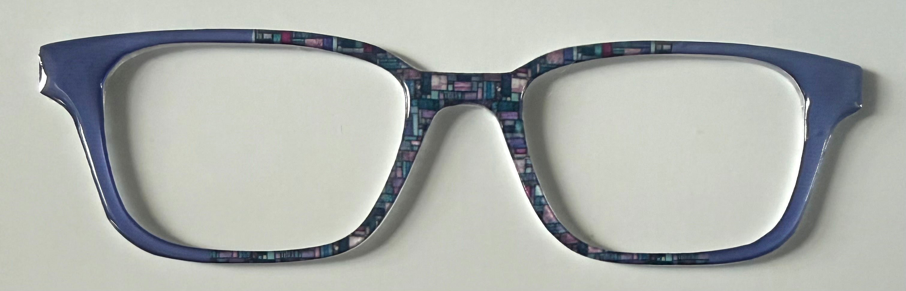 NEW Finley Topper; Framefetti;  rectangles/purple vertical split