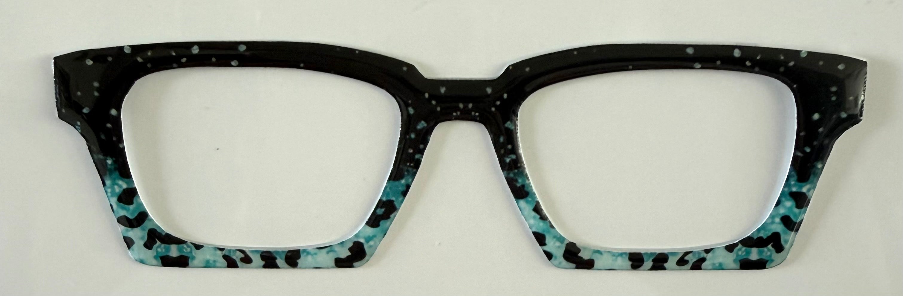 NEW Finley Thick Topper; Framefetti; aqua dots to animal print