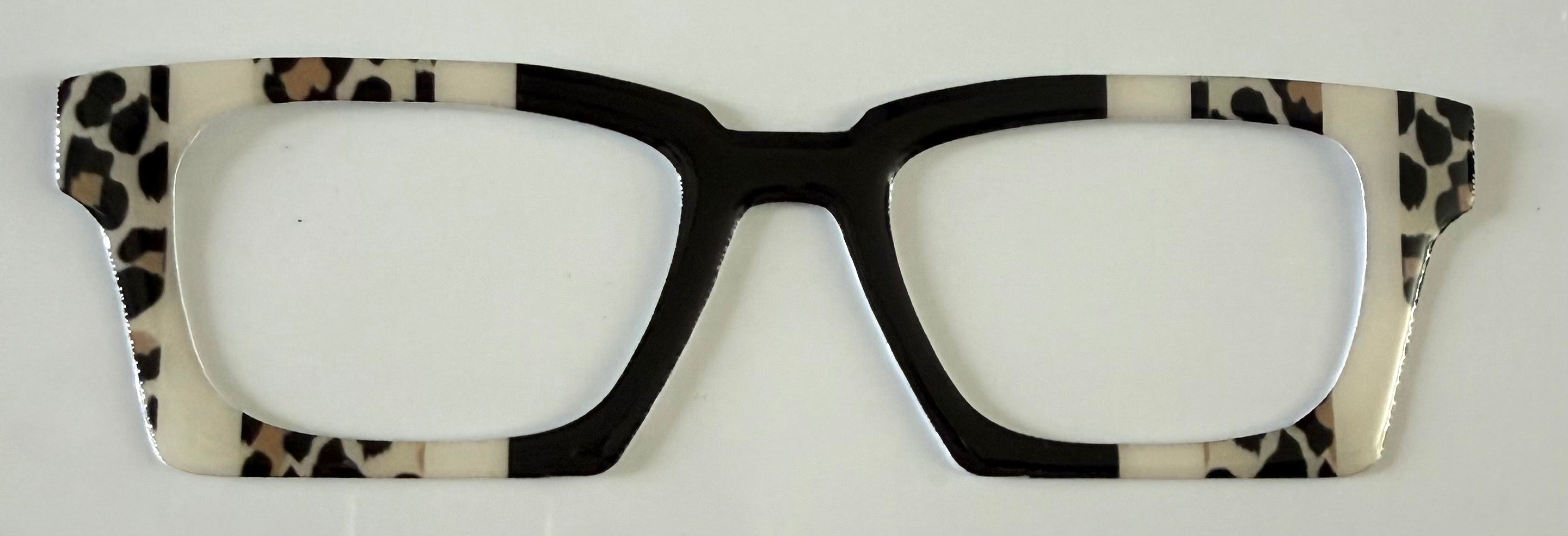 NEW Finley Thick Topper; Framefetti; cream/animal print/stripe/black vertical