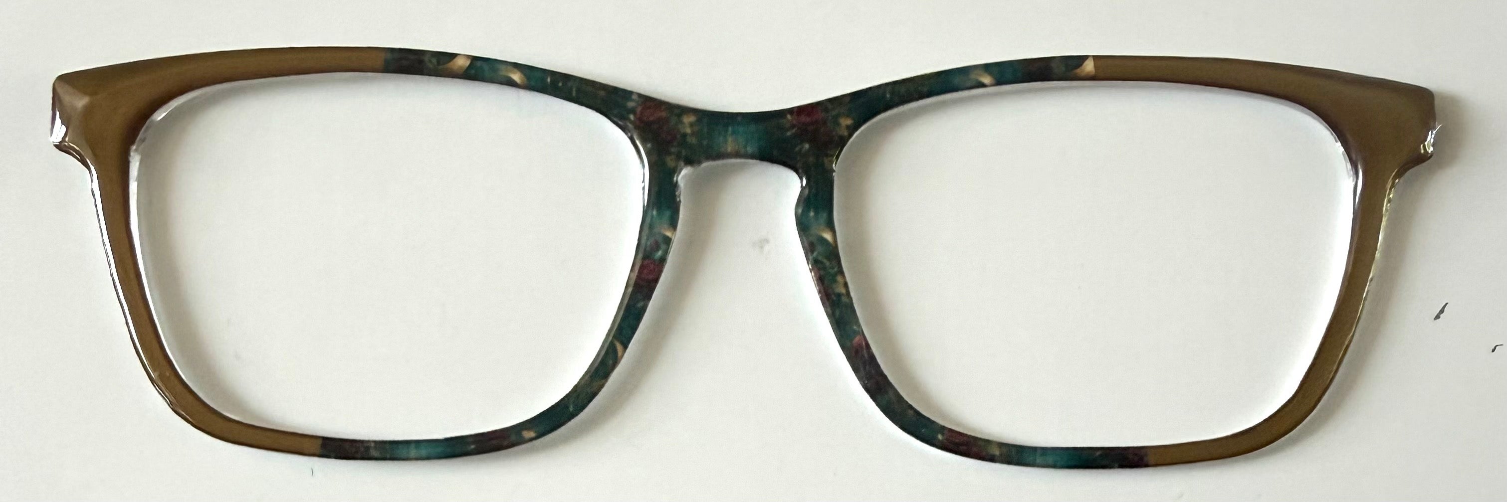 NEW Larkin Topper; Framefetti;  misc dark toned design/brown vertical split