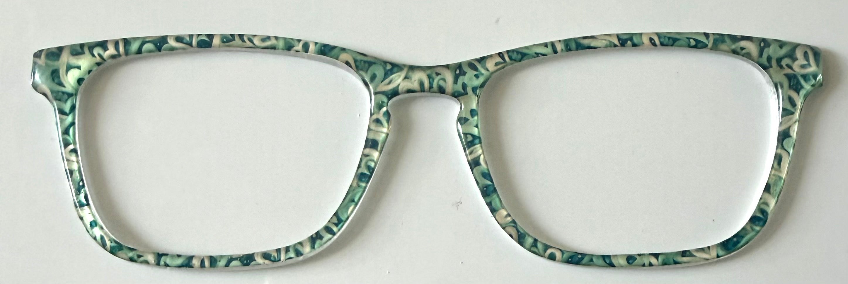 NEW Larkin Topper; Framefetti; green and champagne heart shine design
