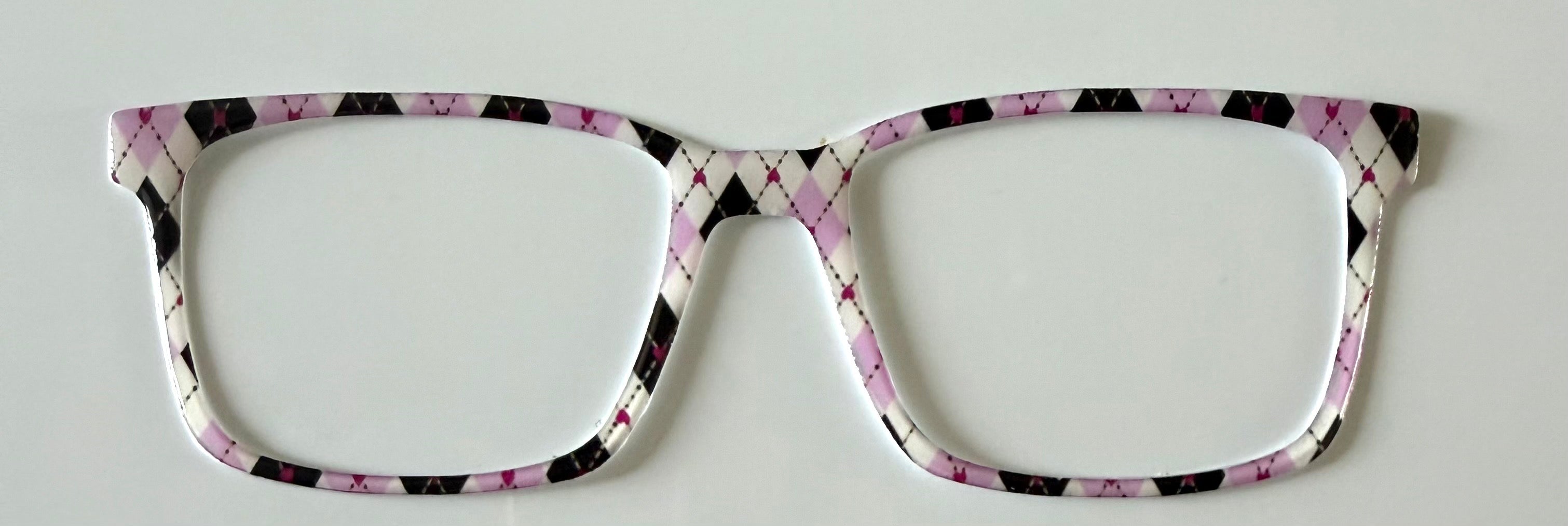 Kirby Topper; pink/black/white argyle