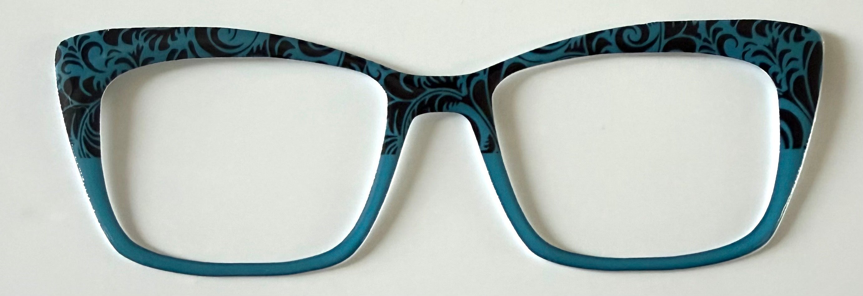 Kirby Topper; hybrid; black swirls/turquoise split