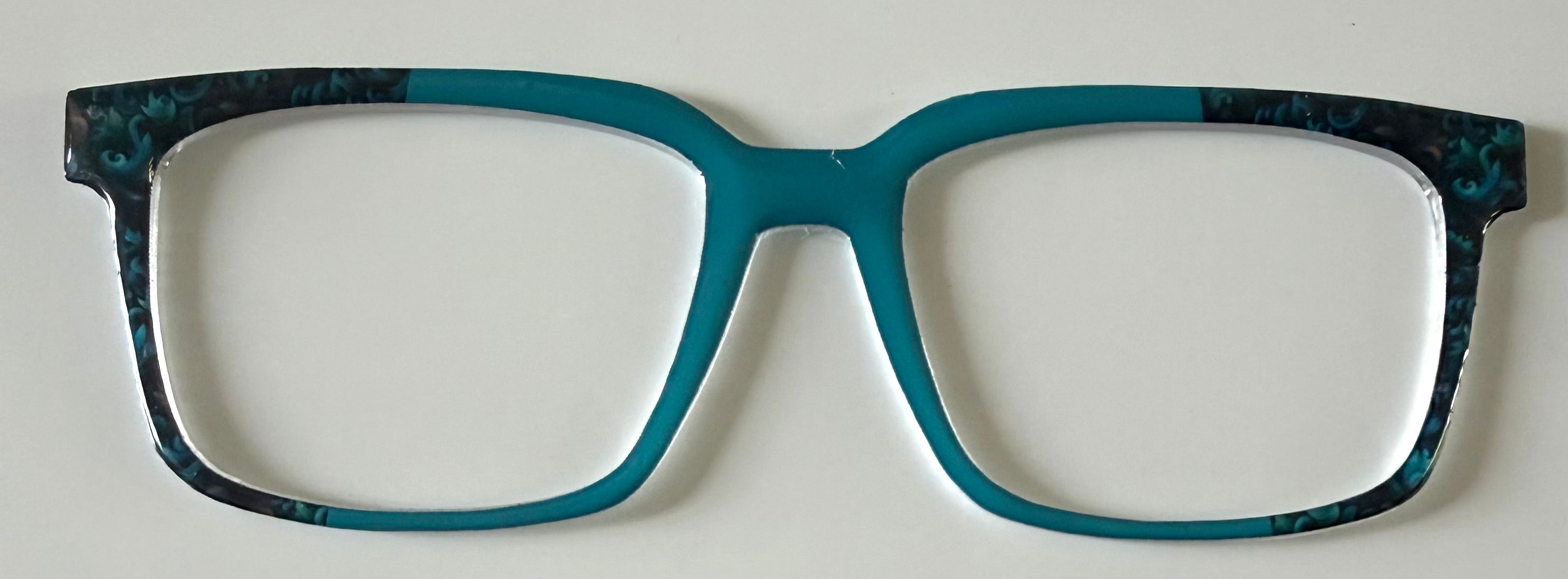 NEW Kirby Topper; Framefetti; teal swirls vertical split