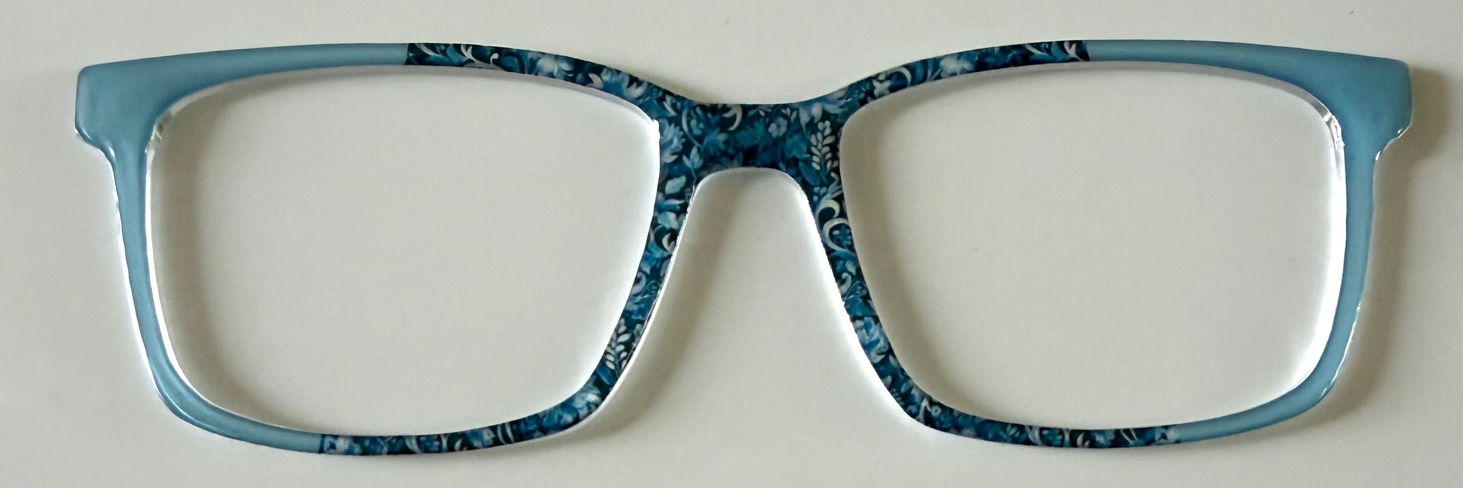 NEW Kirby Topper; Framefetti; plant swirls/light blue vertical split