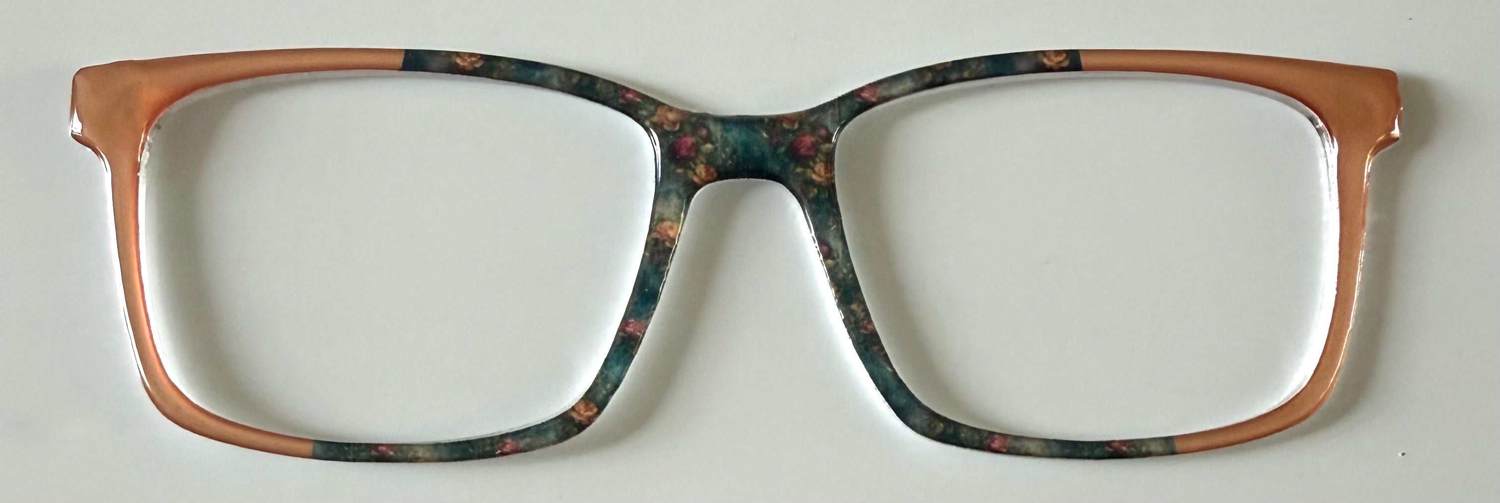 NEW Kirby Topper; Framefetti; floral/apricot vertical split