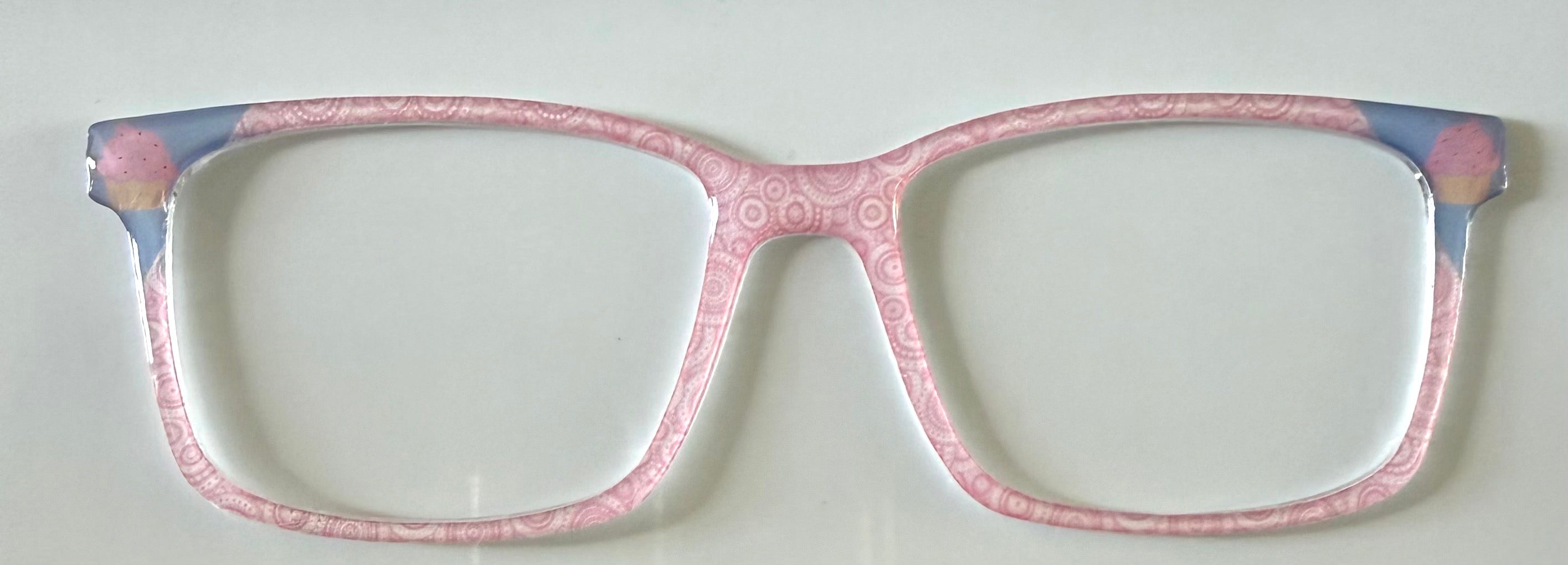 NEW Kirby Topper; Framefetti; pink circles with corner cupcakes