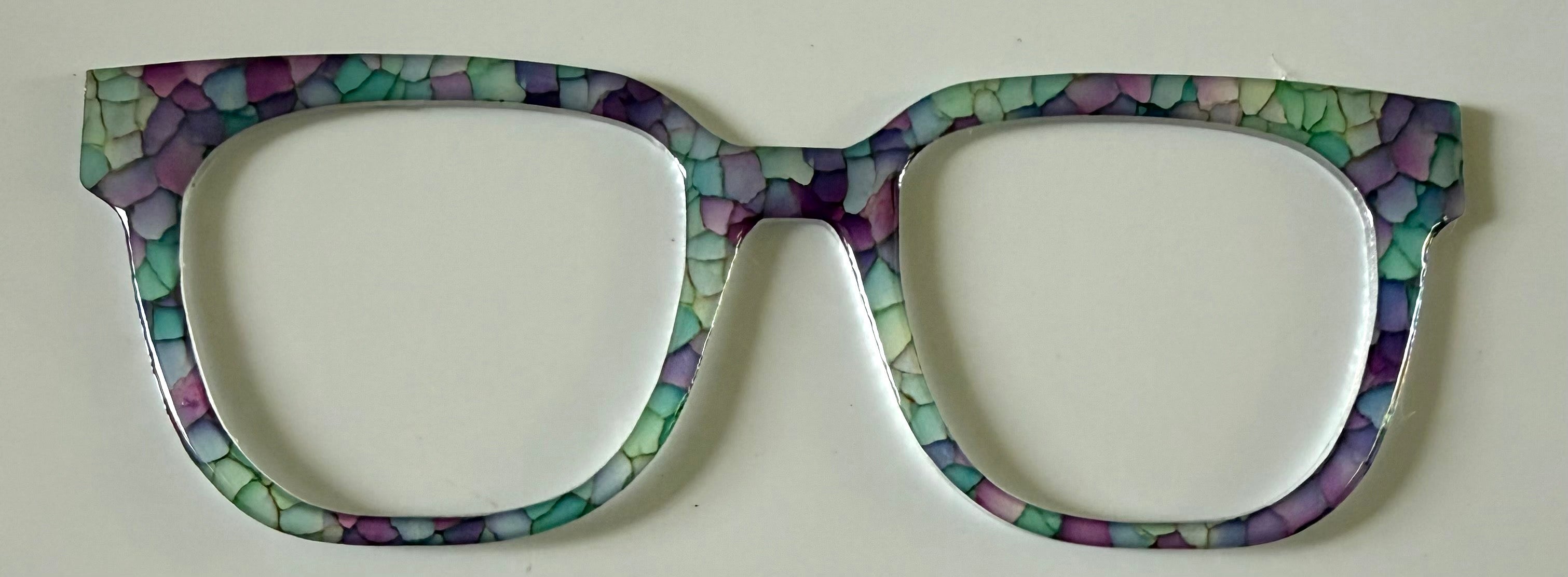 NEW Murphy Topper; Framefetti; green and purple stone design