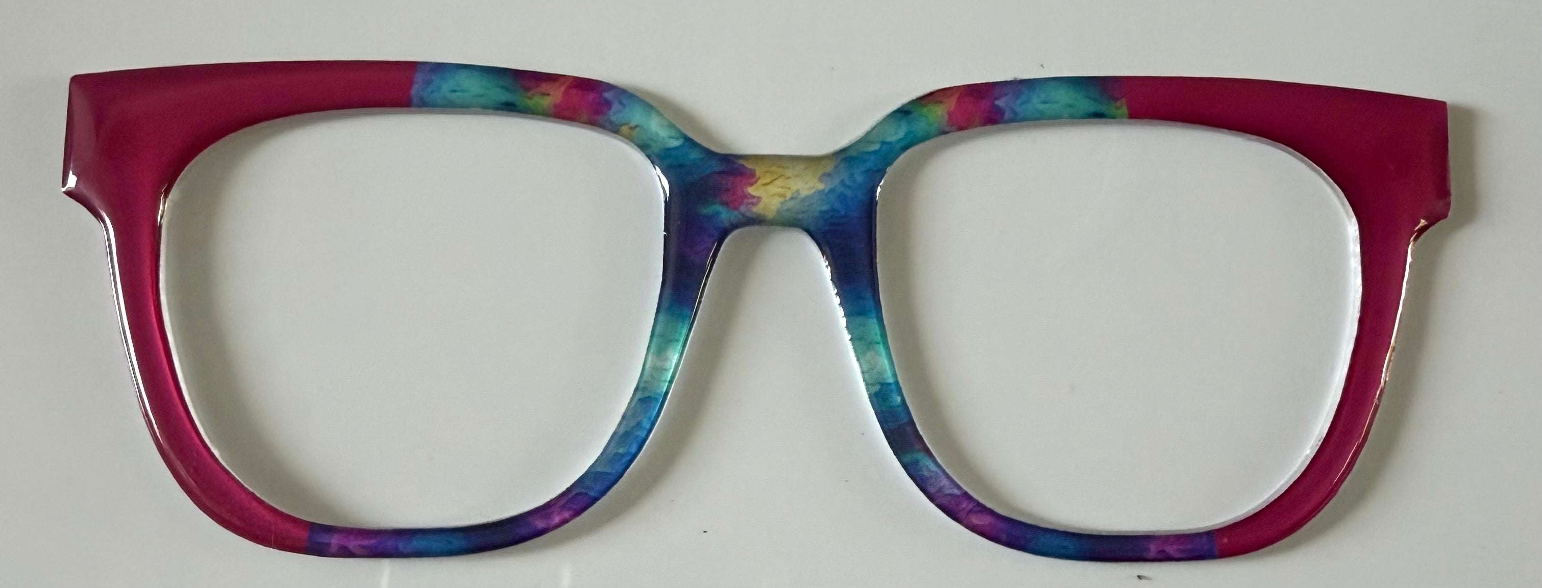 NEW Murphy Topper; Framefetti; multicolored/magenta vertical split