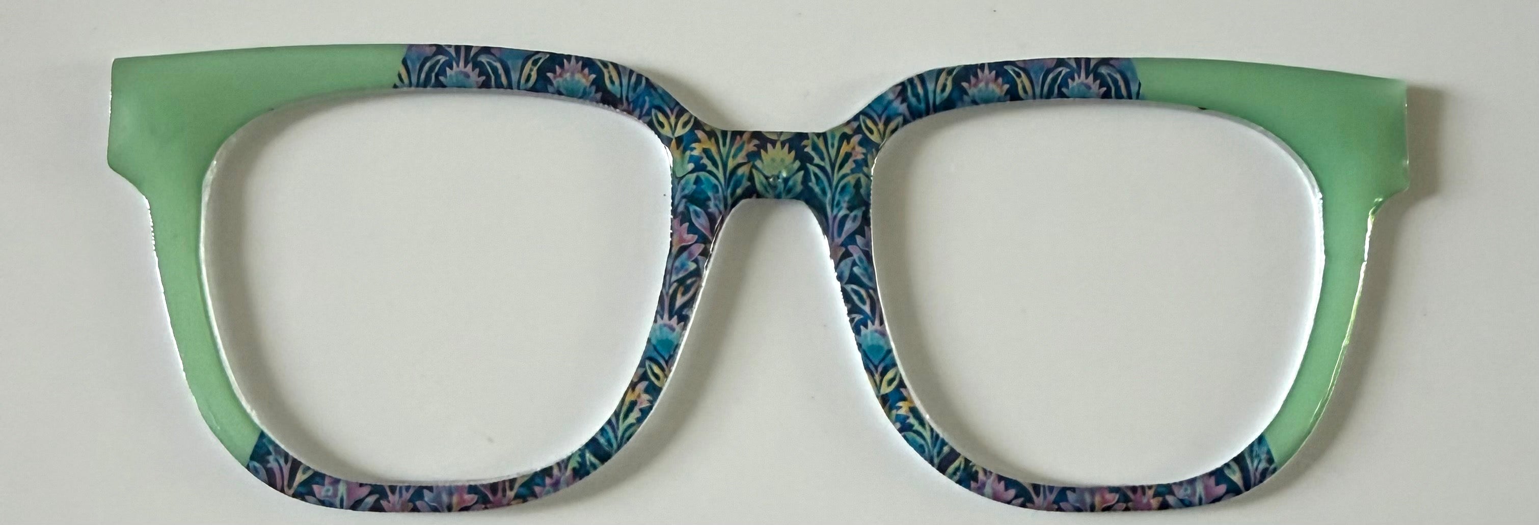 NEW Murphy Topper; Framefetti; neon plants to green diagonal split