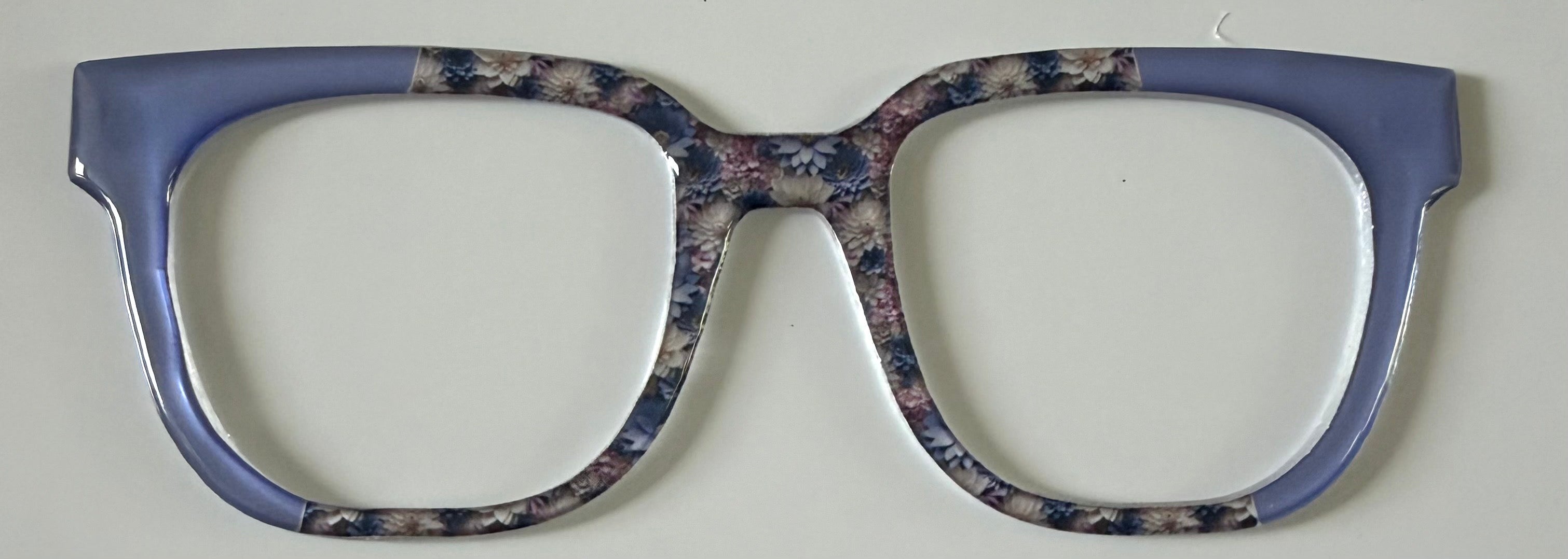 NEW Murphy Topper; Framefetti; floral design/light purple vertical split