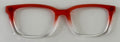 Larkin Topper; red to clear gradient