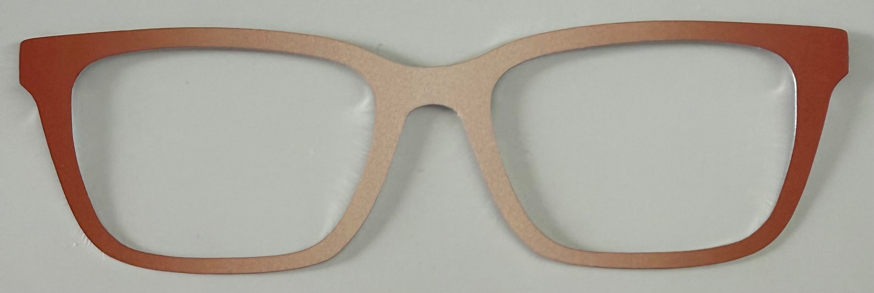 Larkin Topper; metal; orange and cream vertical gradient