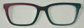 Larkin Topper; magenta/navy/green diagonal gradient