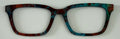 Larkin Topper; turquoise and burgundy swirls