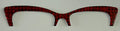 Larkin Brow Topper; red glitter buffalo plaid