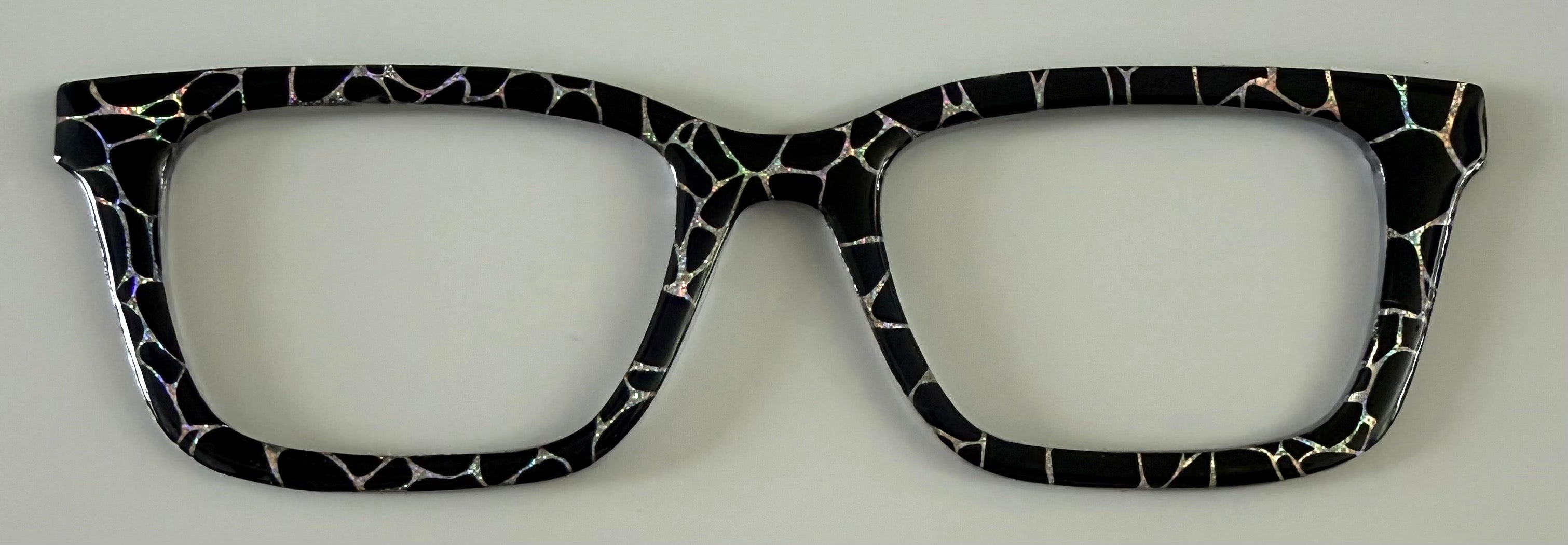 Larkin Topper; black and silver crackle