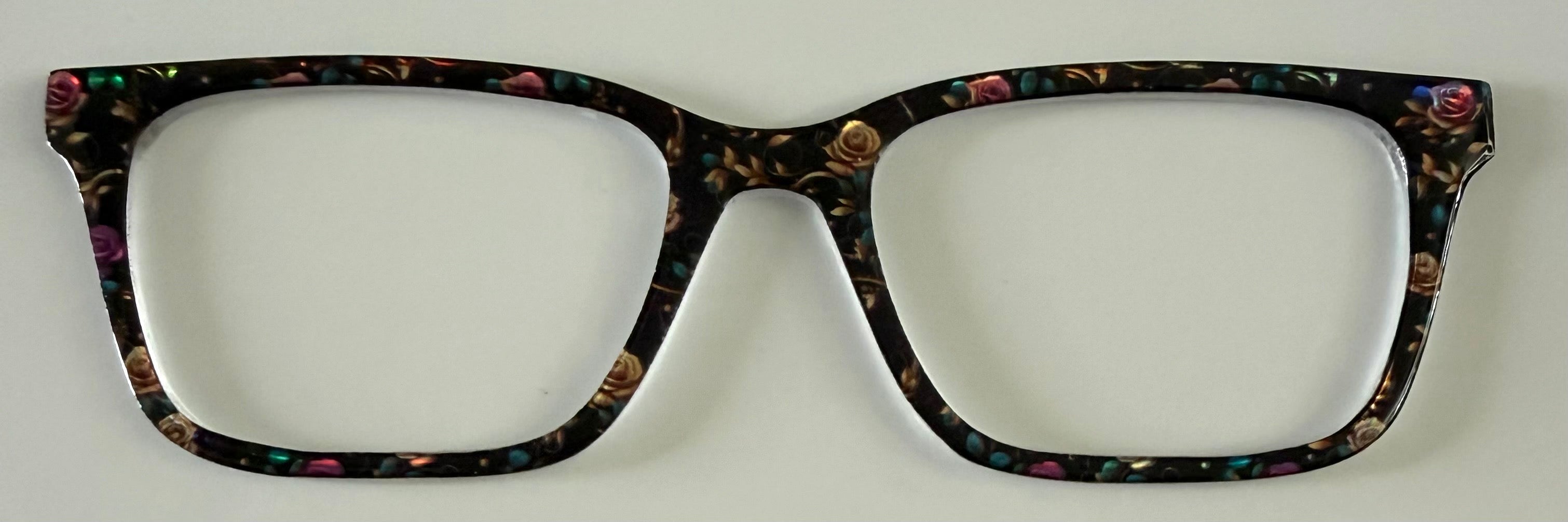 Larkin Topper; shiny roses on black