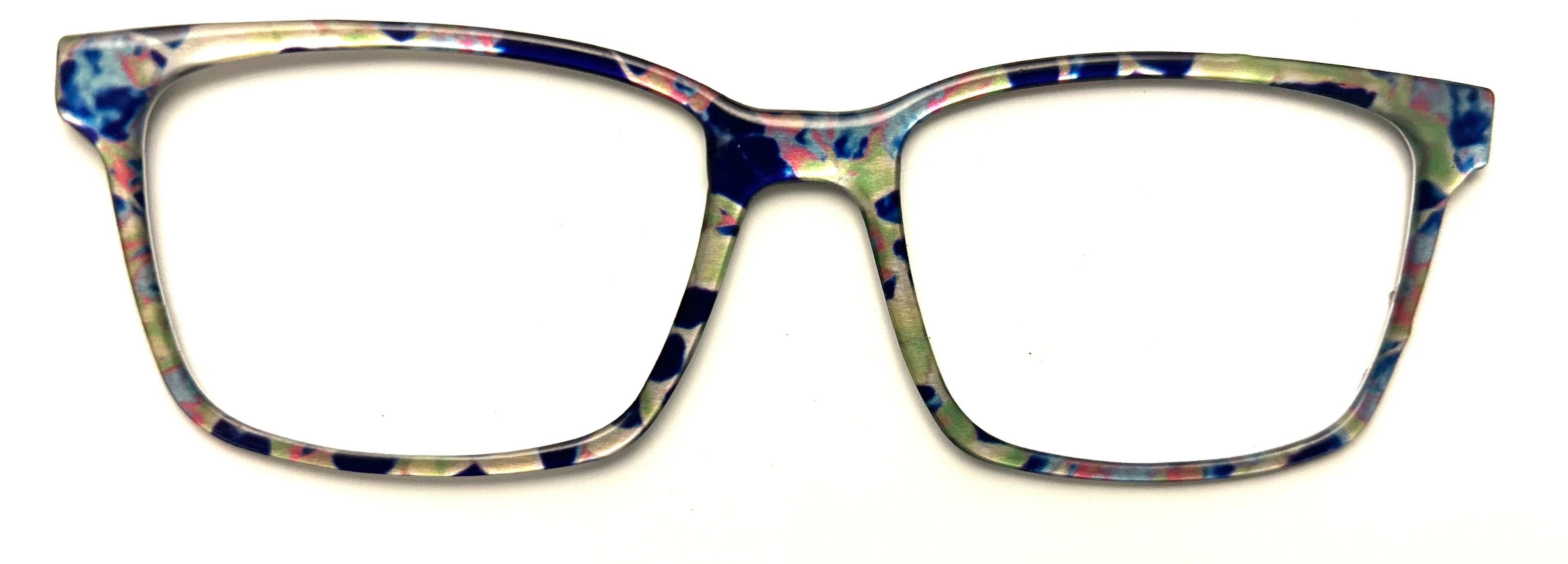 Kirby Topper; blue and silver swirls with shine