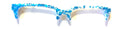 Larkin Brow Topper; blue chunky glitter