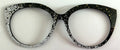PAIR Zuri Topper; black and white paint splatter
