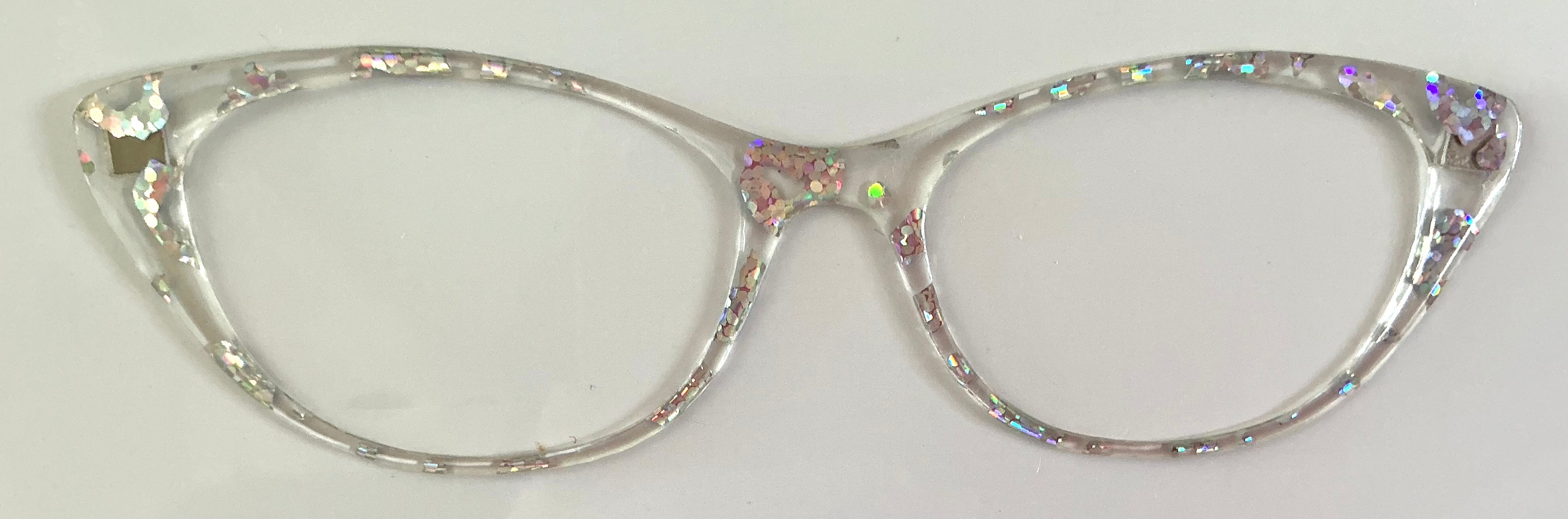 Ella Topper; Topp Designs by Allison; silver leopard print glitter on clear