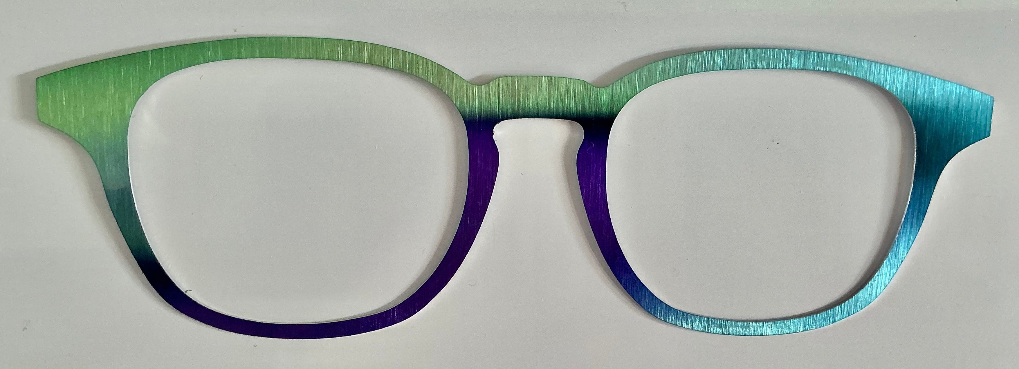 Otis Topper; metal; blue and green