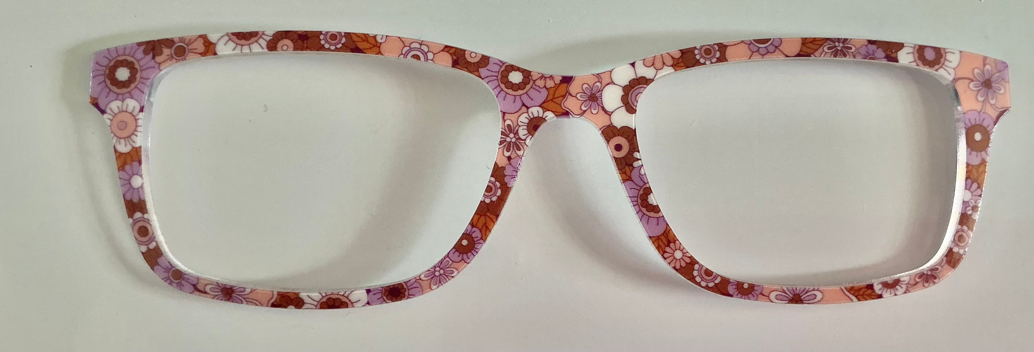 PAIR Otero Topper; purple/pink/burgundy 60's flowers