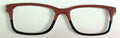 Otero Topper; burgundy dot/black split