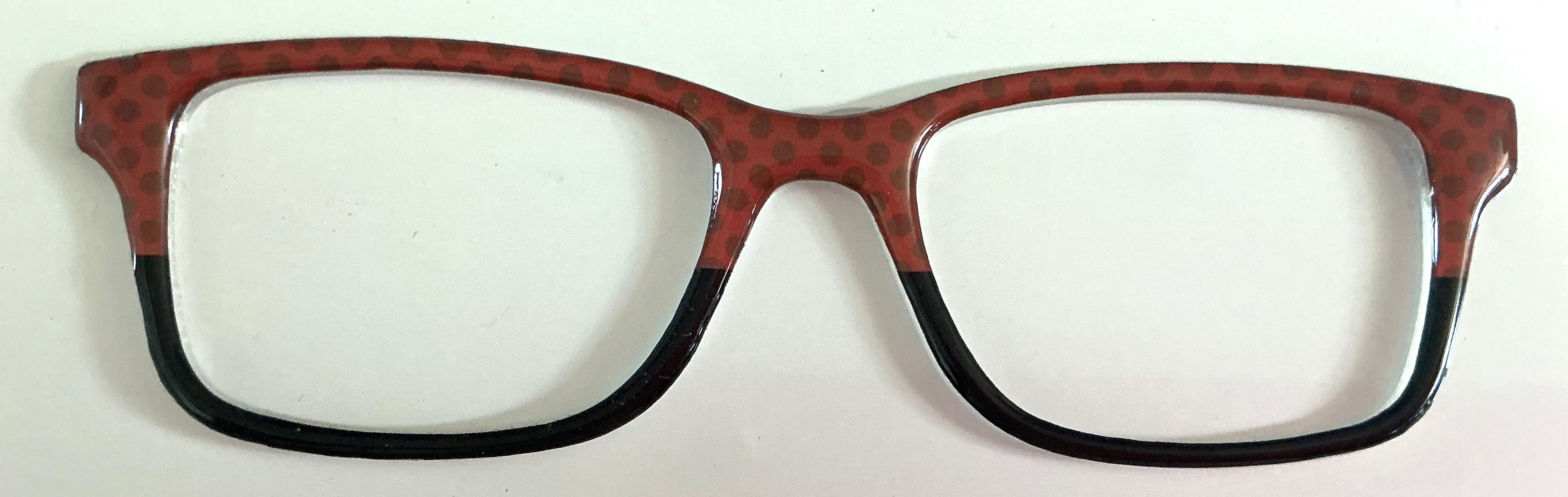 Otero Topper; burgundy dot/black split