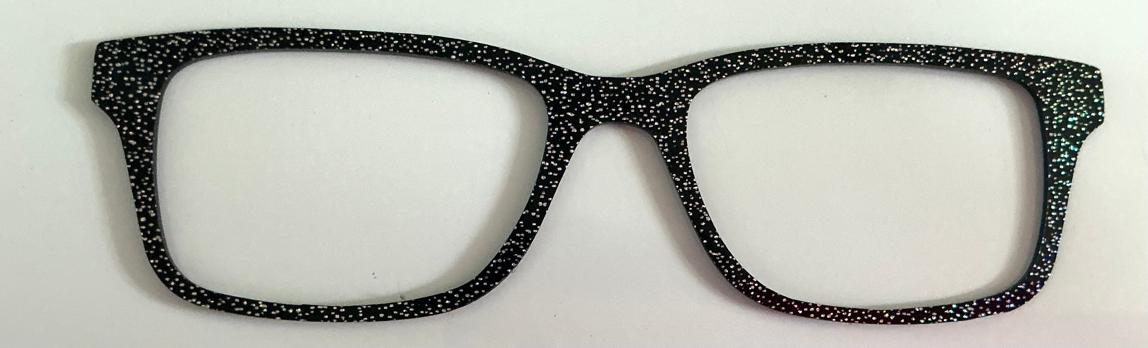 Otero Topper; black with silver glitter