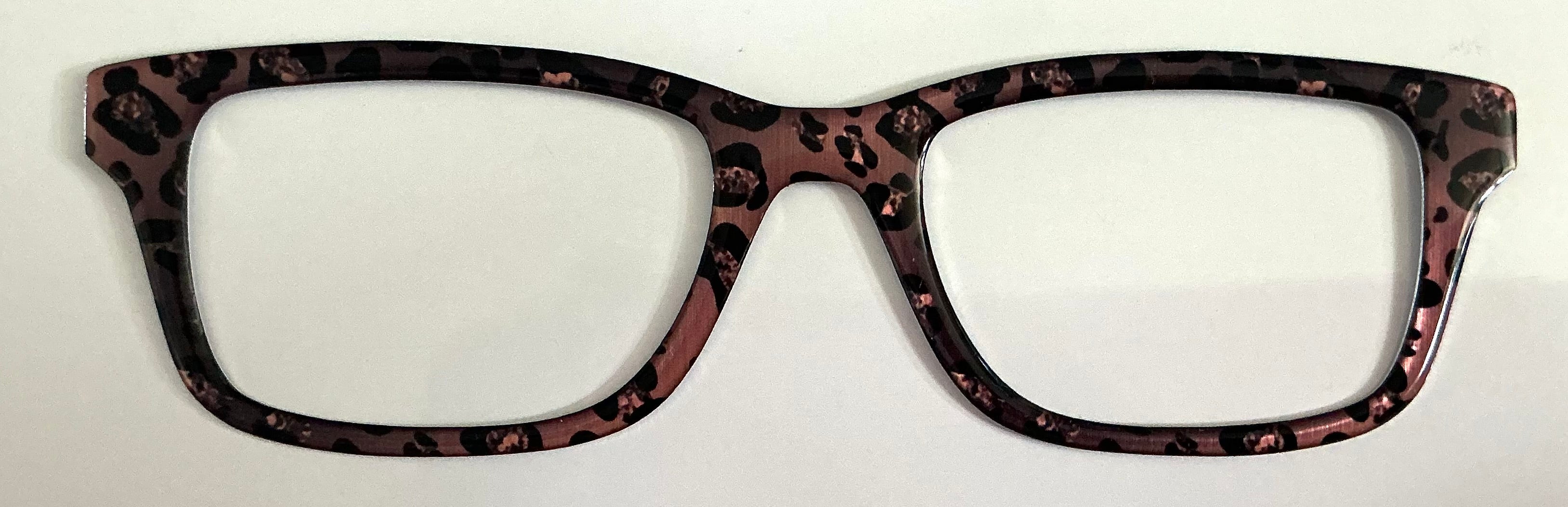 Otero Topper; dark pink and black leopard print