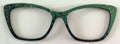 PAIR Wanda Topper, green and black splatter