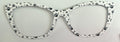 Wanda Topper, black paw prints on white
