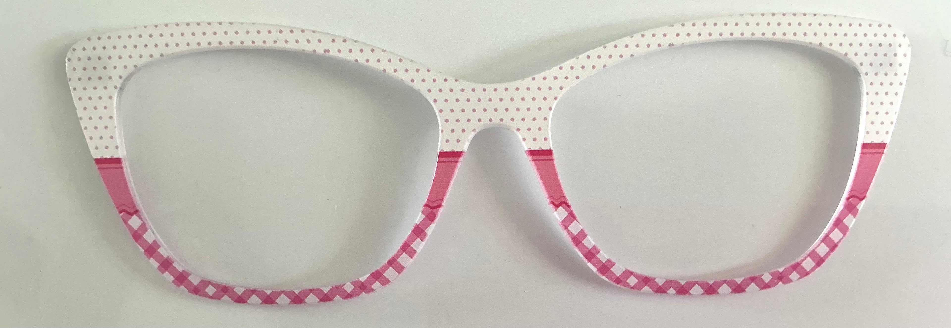 Wanda Topper, dots on white/ pink and white plaid
